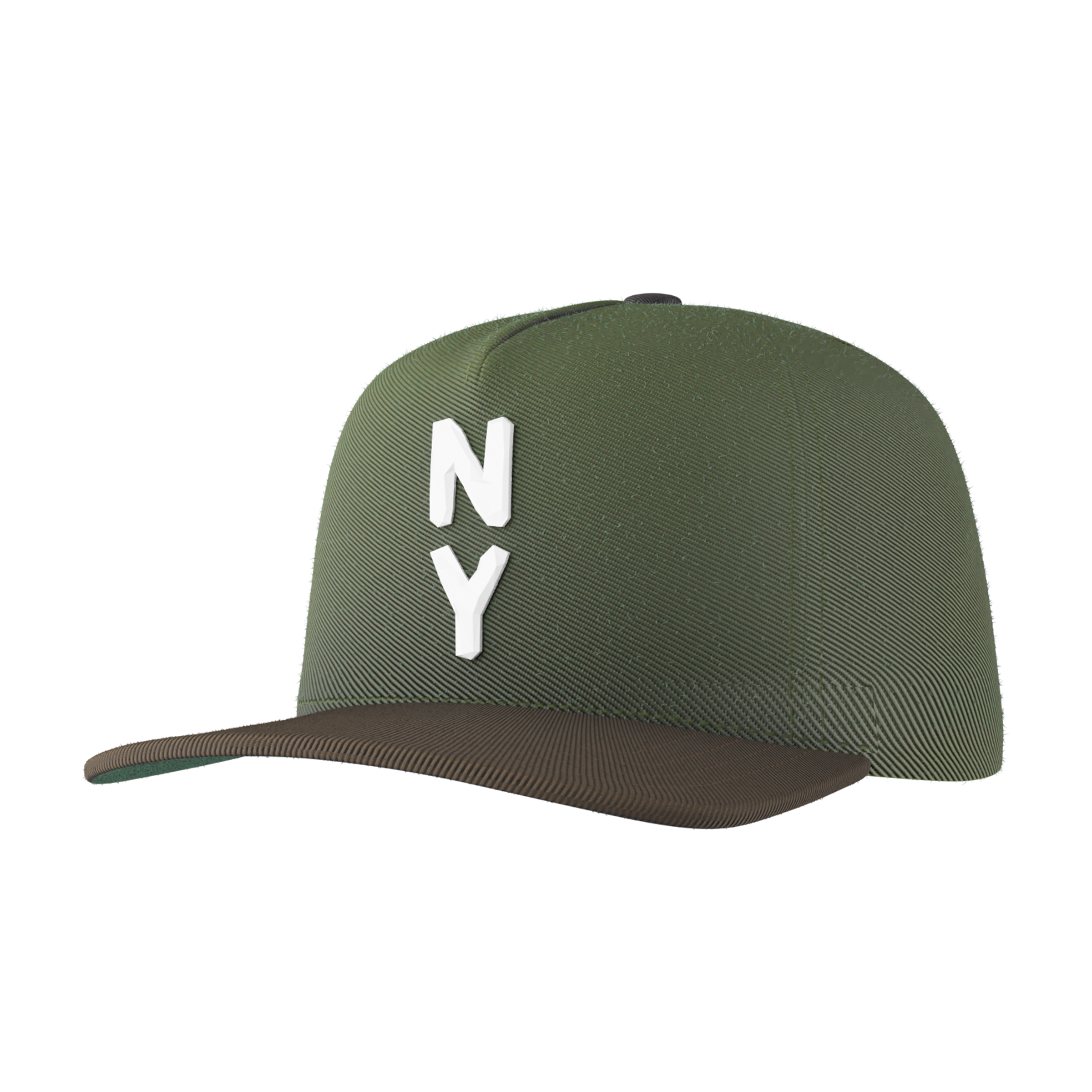 Bare NY Snapback (Army & Brown)