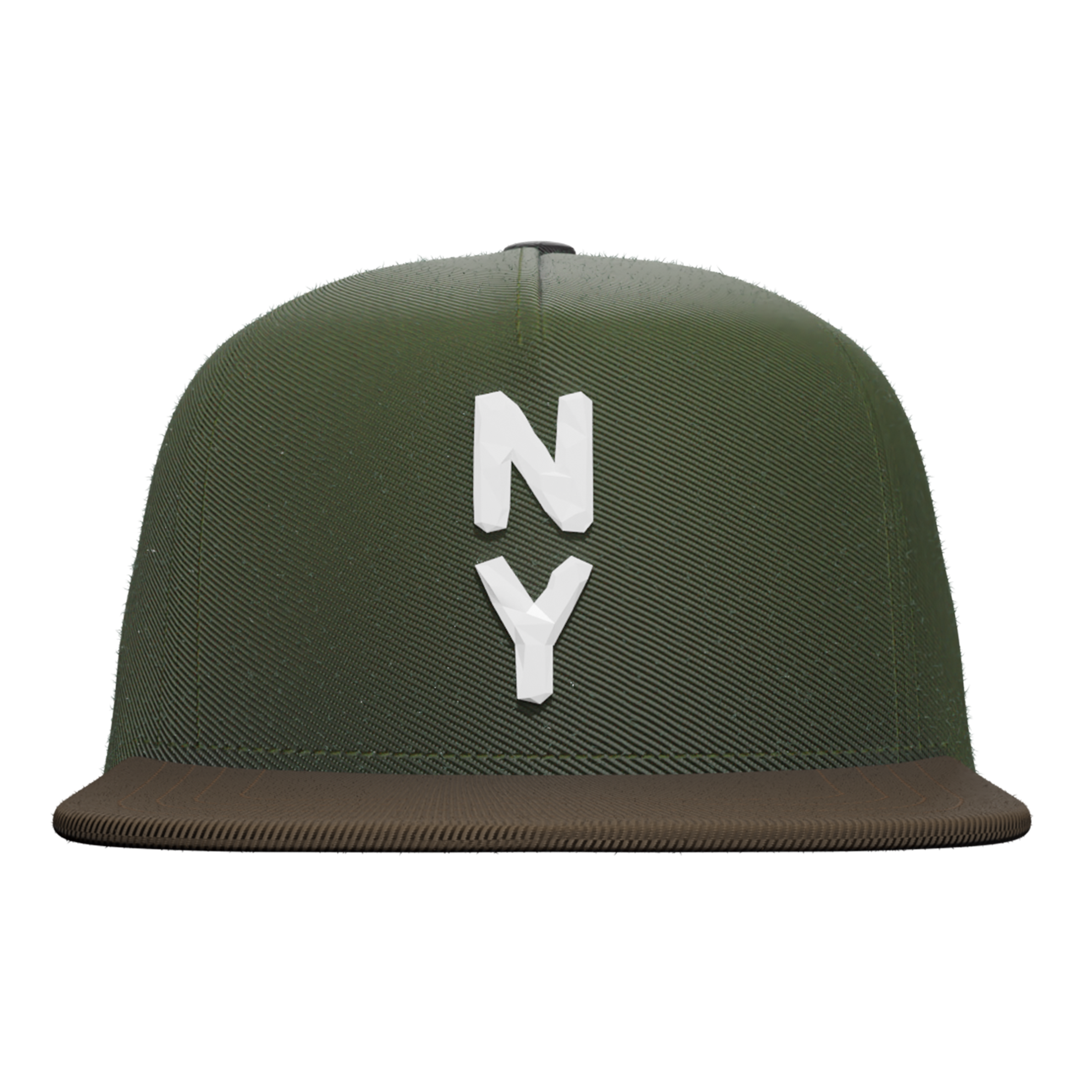Bare NY Snapback (Army & Brown)