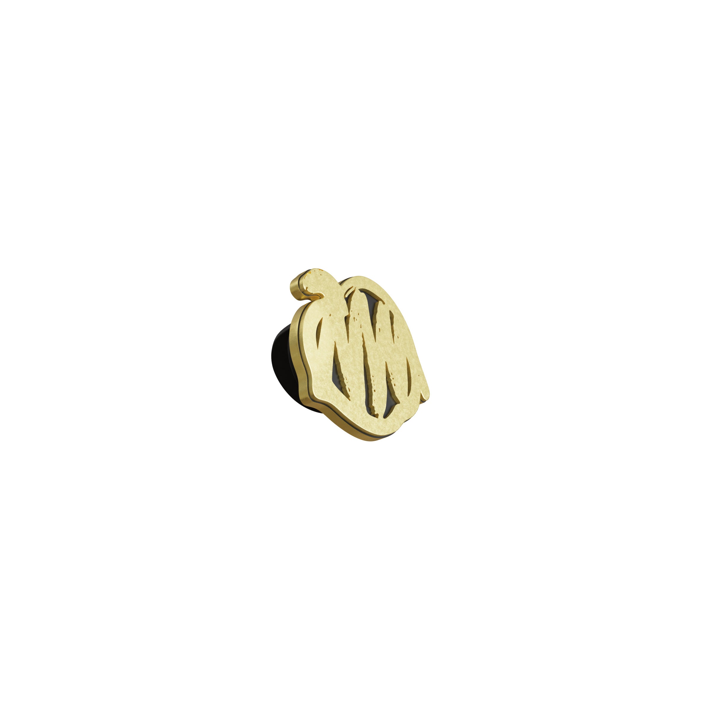Scribble Apple Gold Pin
