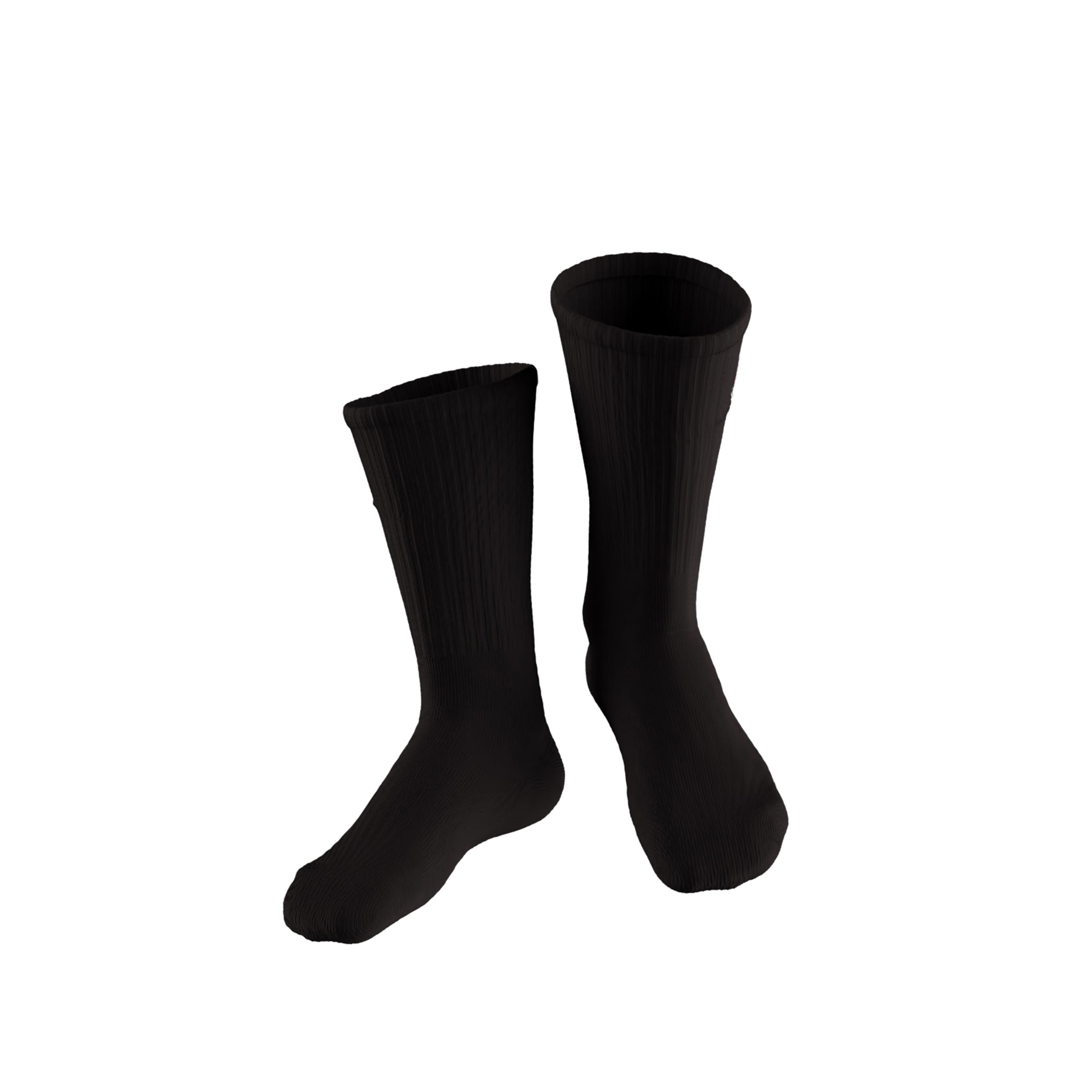 Scribble Apple Logo Black Crew Sock