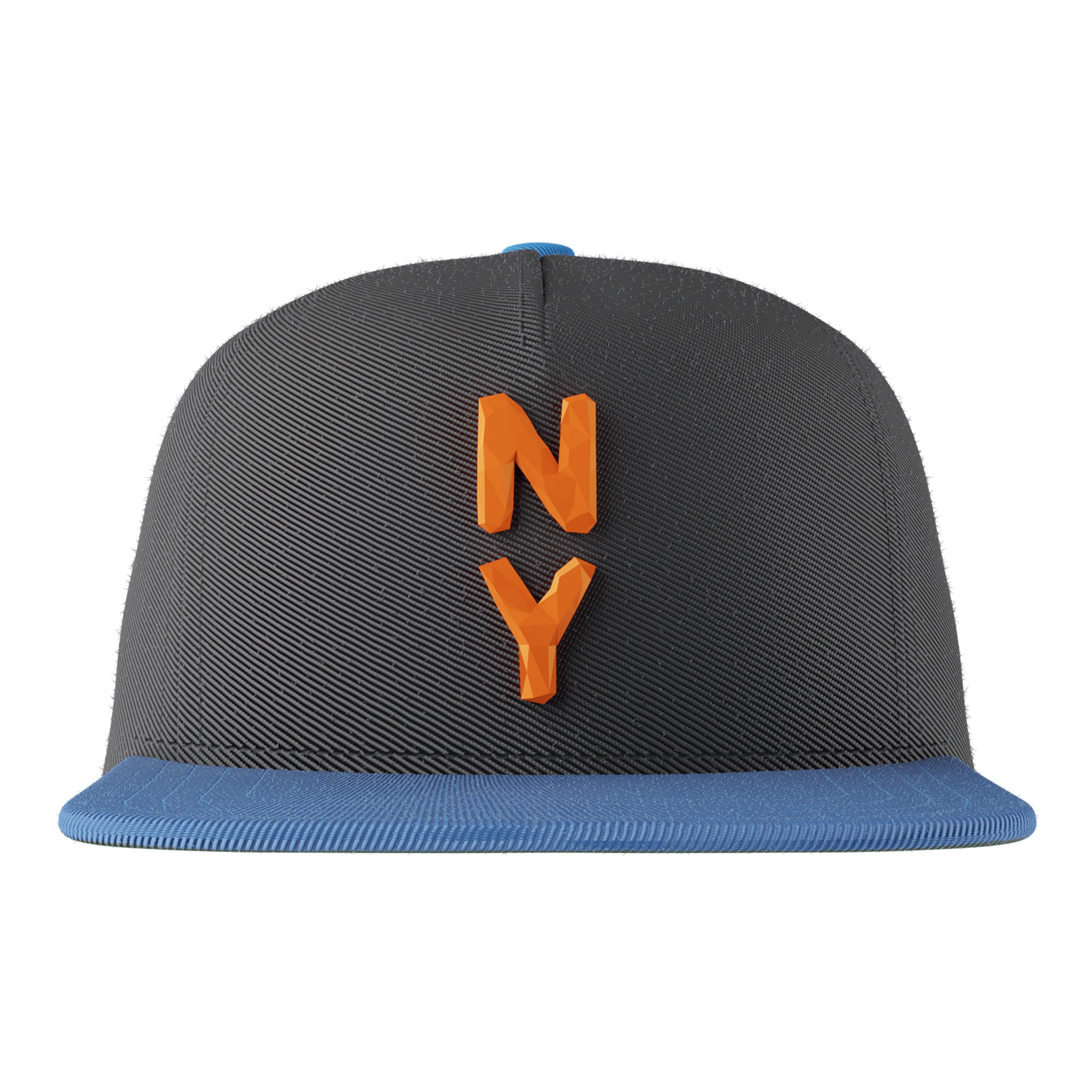 Nu Yrk | 3D NY Flushing Queens Snapback Black & Royal Front View