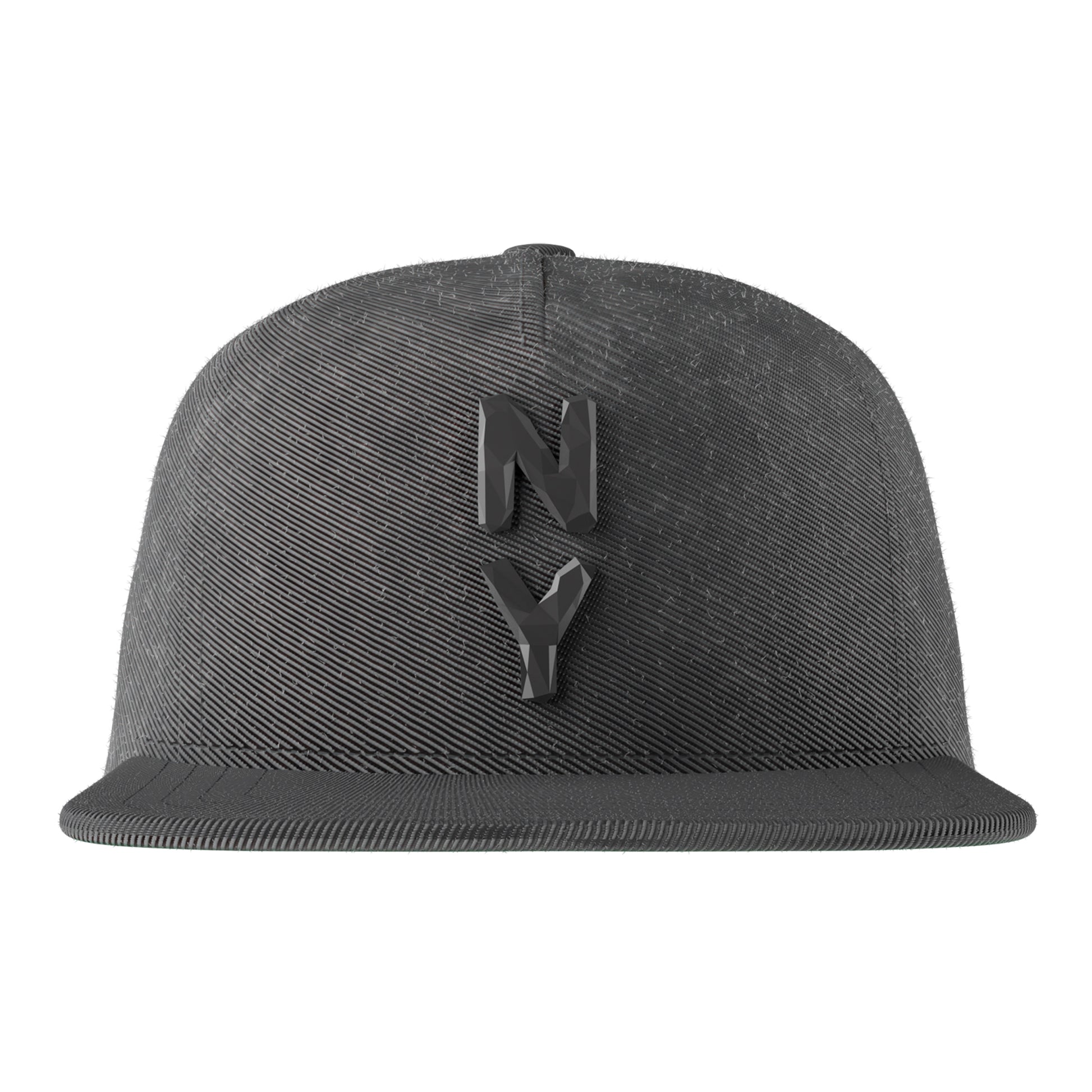 Nu Yrk | 3D NY Williamsburg Brooklyn Snapback Black Front View