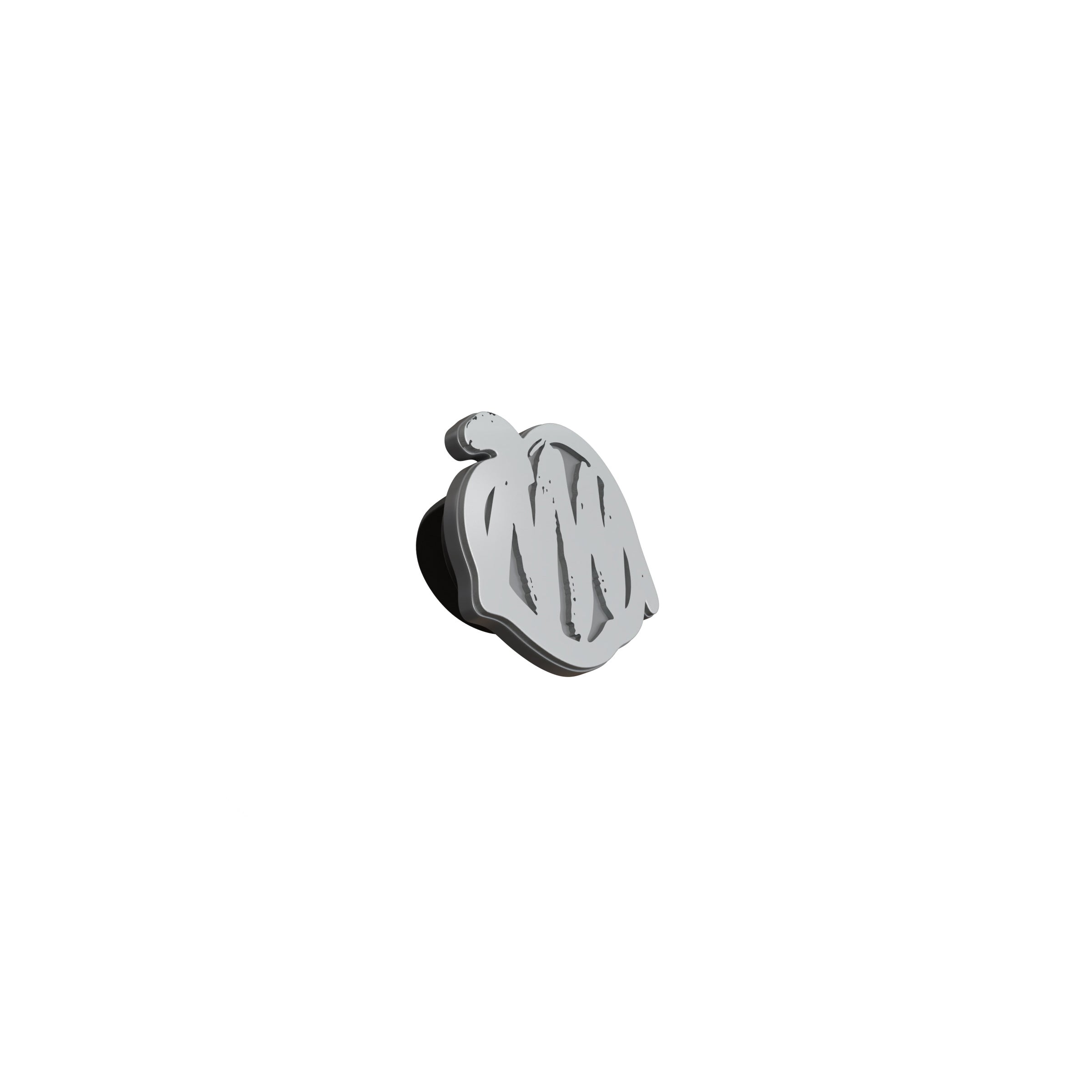 Scribble Apple Silver Pin